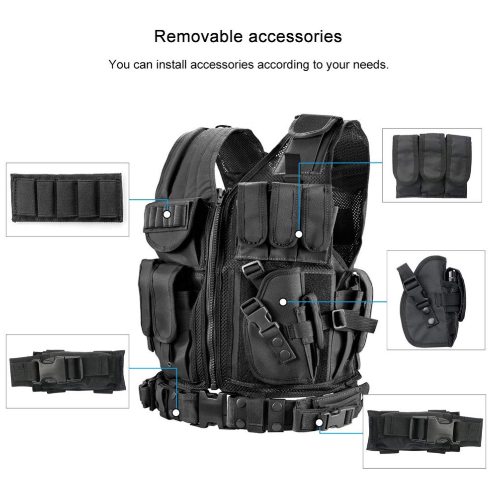 Adjustable Molle Tactical Vest - Hunting Outdoor Jacket recension och pris