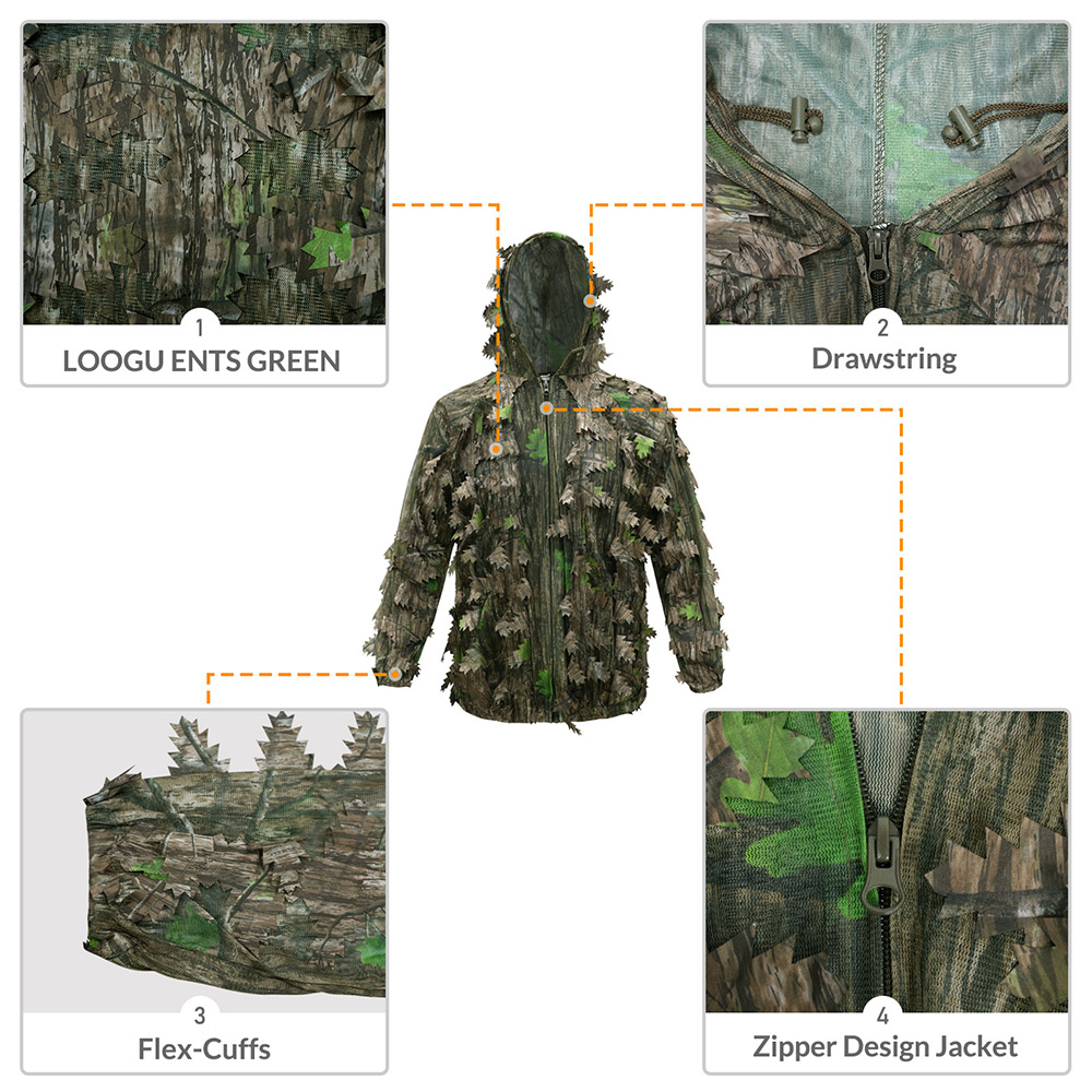 Outdoor Hunting Adult Green Le - Ghillie Suit Woodland recension och pris