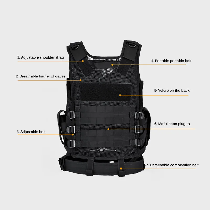 Adjustable Molle Tactical Vest - Hunting Outdoor Jacket recension och pris