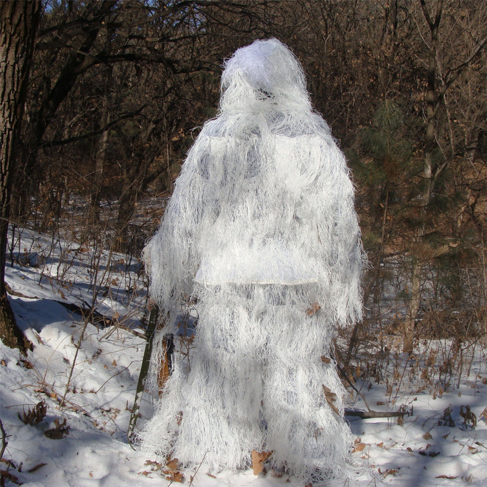 Winter 3D White Snow Ghillie S - Ghillie Suit Woodland recension och pris