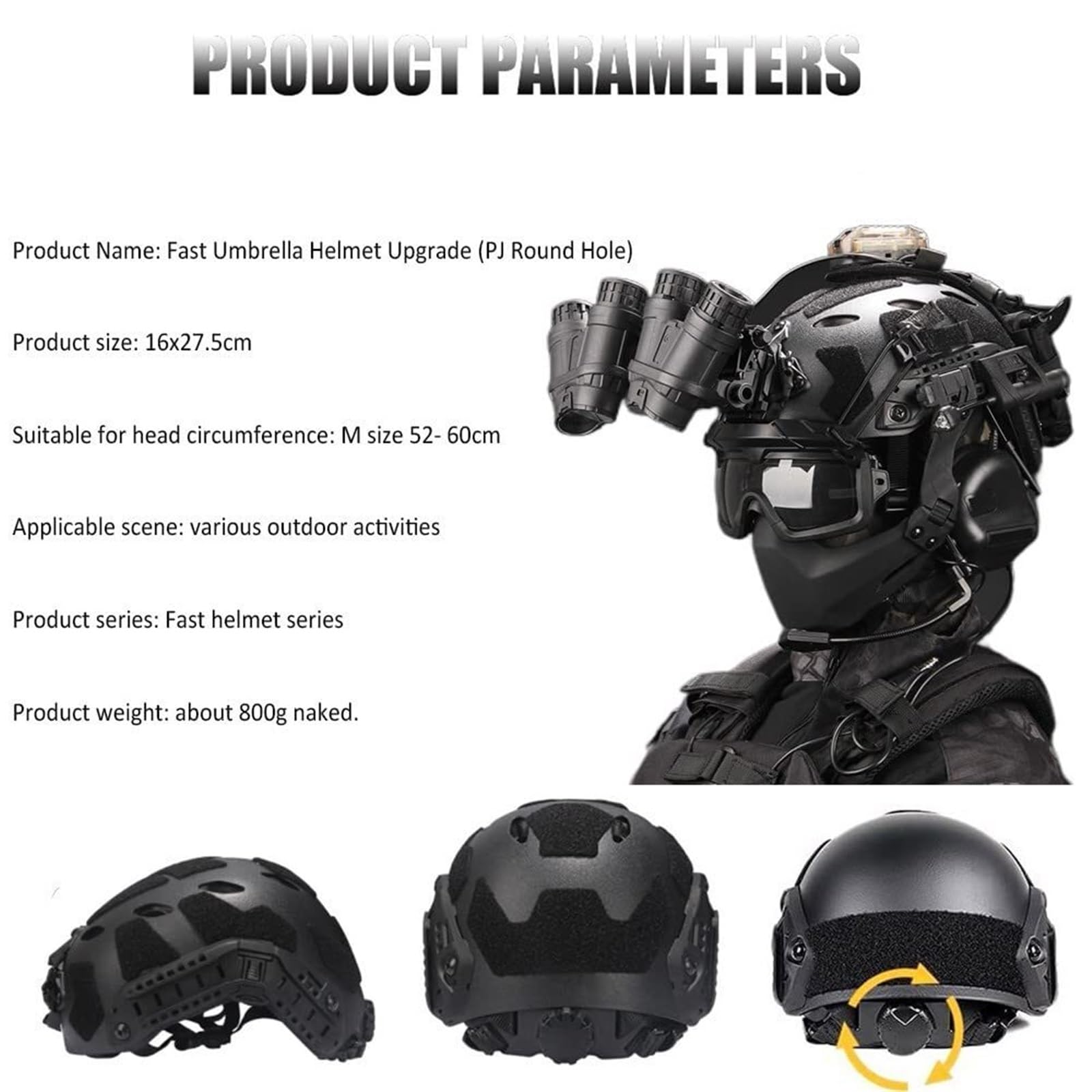 Airsoft Helmet Set with Noise  - Outdoor Hunting Movies recension och pris