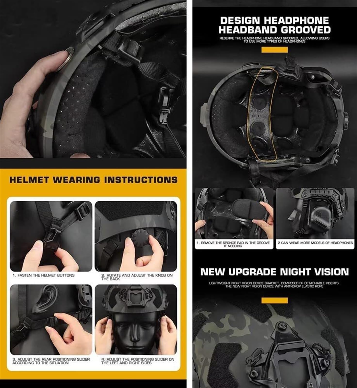 Airsoft Helmet Set with Noise  - Outdoor Hunting Movies recension och pris