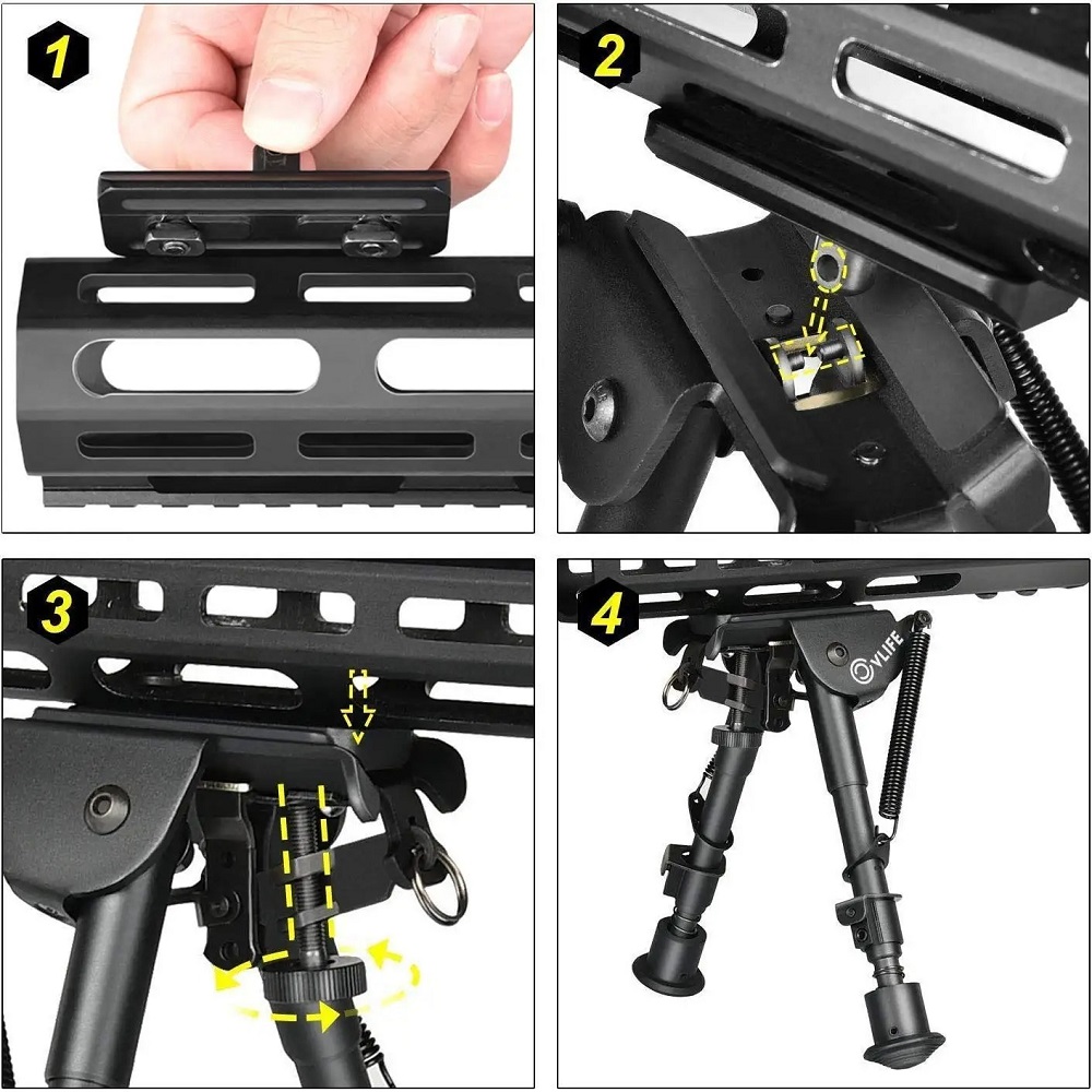 Tactical M-lok Mount Handguard - Bipod Rifle Mount recension och pris