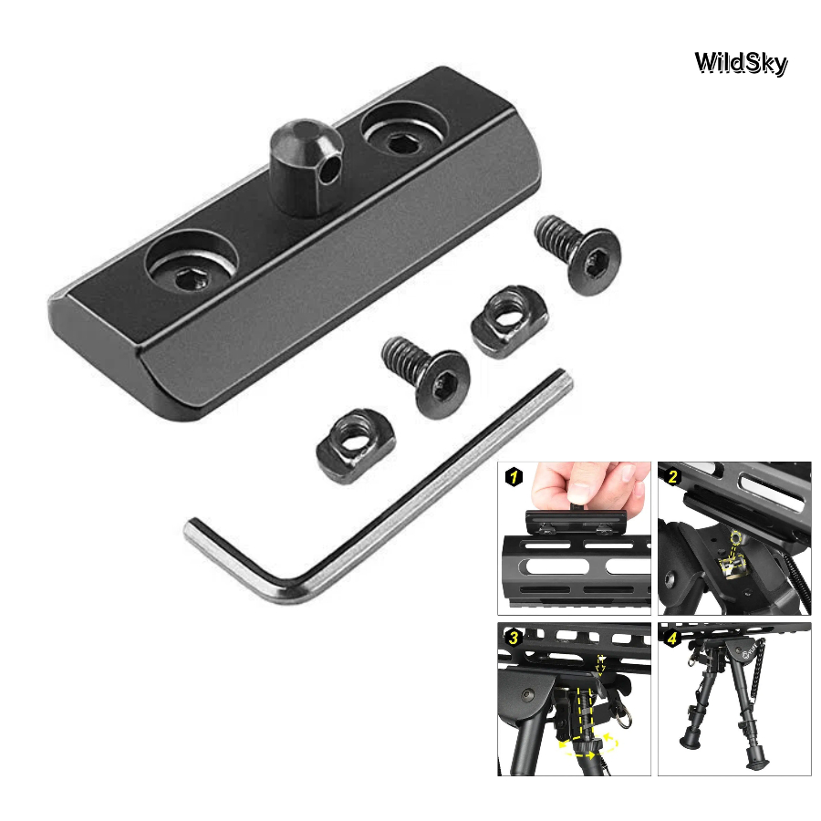 WildSky M-lok Mount Picatinny  - Bipod Rifle Mount recension och pris