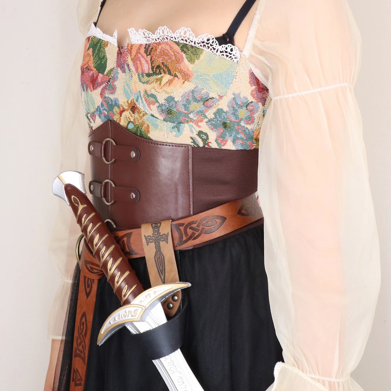 1pc Medieval PU Leather Sword  - Outdoor Hunting Movies recension och pris