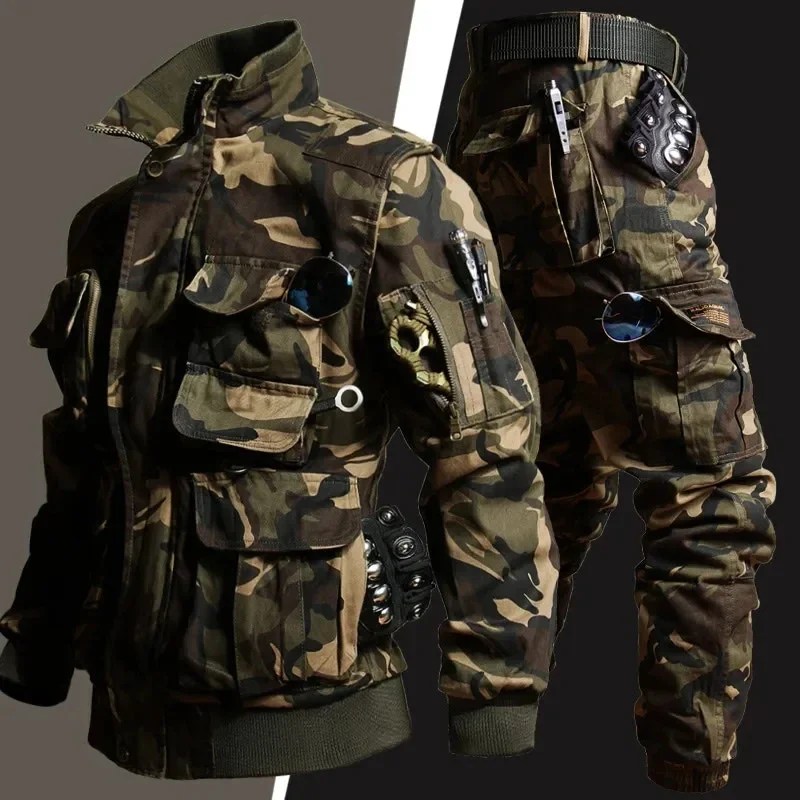 Mens Camouflage Set Multi Pock - Safari Outdoor Hunting Jackets recension och pris