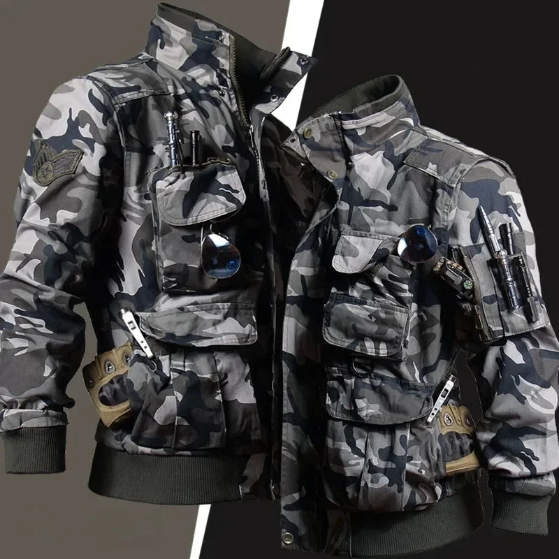 Mens Camouflage Set Multi Pock - Safari Outdoor Hunting Jackets recension och pris