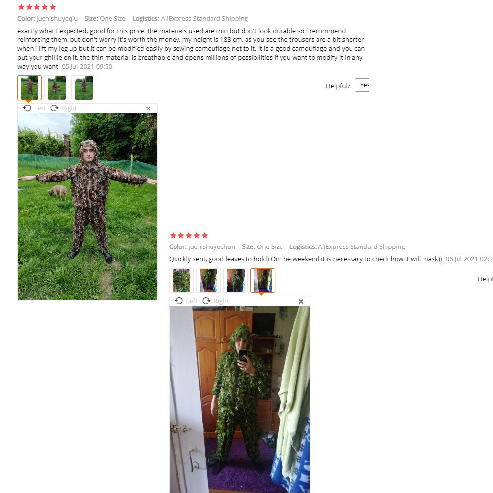 New-Sticky Flower Bionic Leave - Ghillie Suit Woodland recension och pris