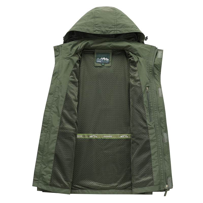 Detachable sleeve windproof ho - Safari Outdoor Hunting Jackets recension och pris