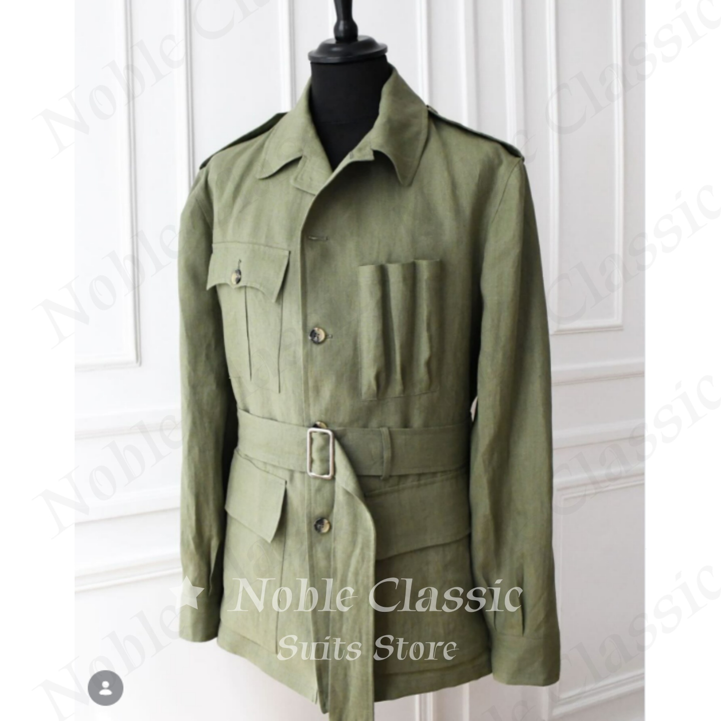 Men Linen Safari Jacket Vintag - Safari Outdoor Hunting Jackets recension och pris